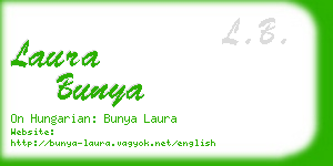 laura bunya business card